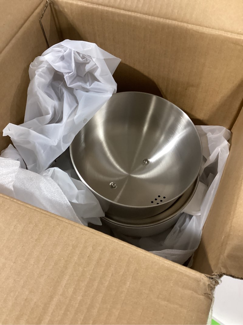 Condition photo showing As Is for BUYDEEM G32 Electric Food Steamer 1.6QT, Stainless Steel Steamer for Vegetable Egg Seafood, 8 Time Settings, Triple Dry Protection, Quick Steam, Healthy Cooking for 1-2 Servings, Arctic White