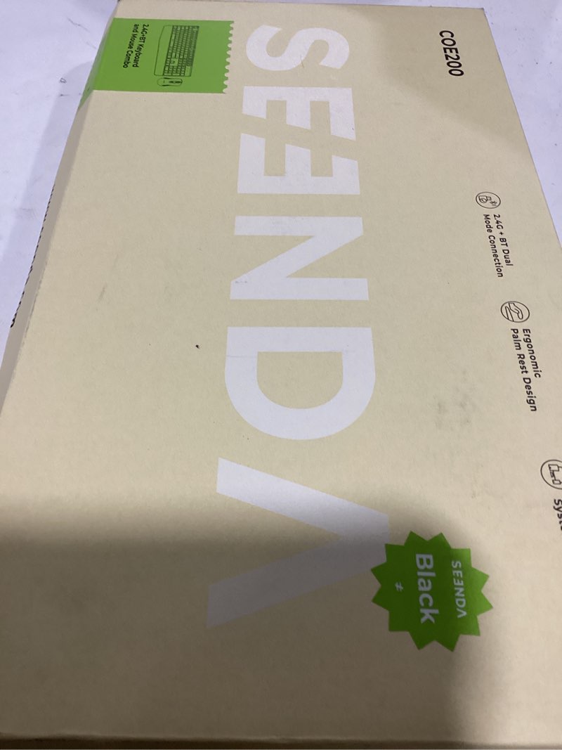 seenda Bluetooth Keyboard and Mouse, COE200 USB + Bluetooth Multi Device, Ergonomic Keyboard Mouse S