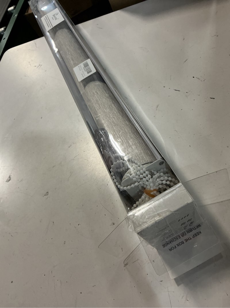 Condition photo showing New/Like New for zebra roller window blinds,custom cut to size,roller blinds dual layer roller shade blinds, gray,fixed 72 incheshigh,30 inches width gray 30"w x 72"h