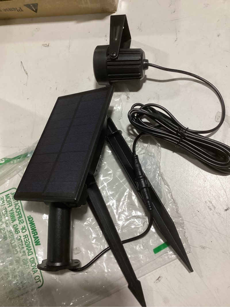 Condition photo showing Good Condition for t-sunus rgb solar spot lights outdoor, color changing landscape light with separated panel 9.8ft cable waterproof ip65 dusk to dawn garden for yard tree patio pool driveway halloween christmas 1-in-1 multicolor