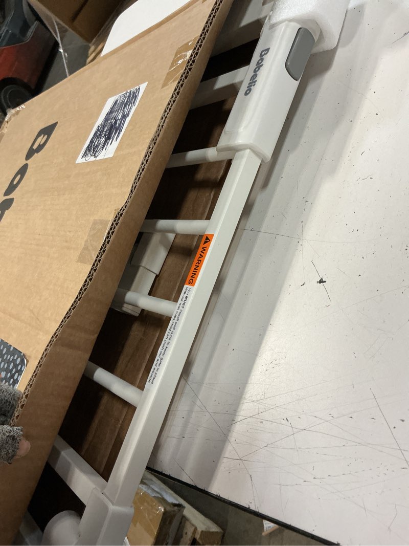 Condition photo showing Good Condition for babelio baby gate for doorways and stairs, 26-31" pet gate with wide walk thru door and lock indicator, no drill pressure mounted safety gate with double lock and self-closing, white white 26-31"w, 30"h