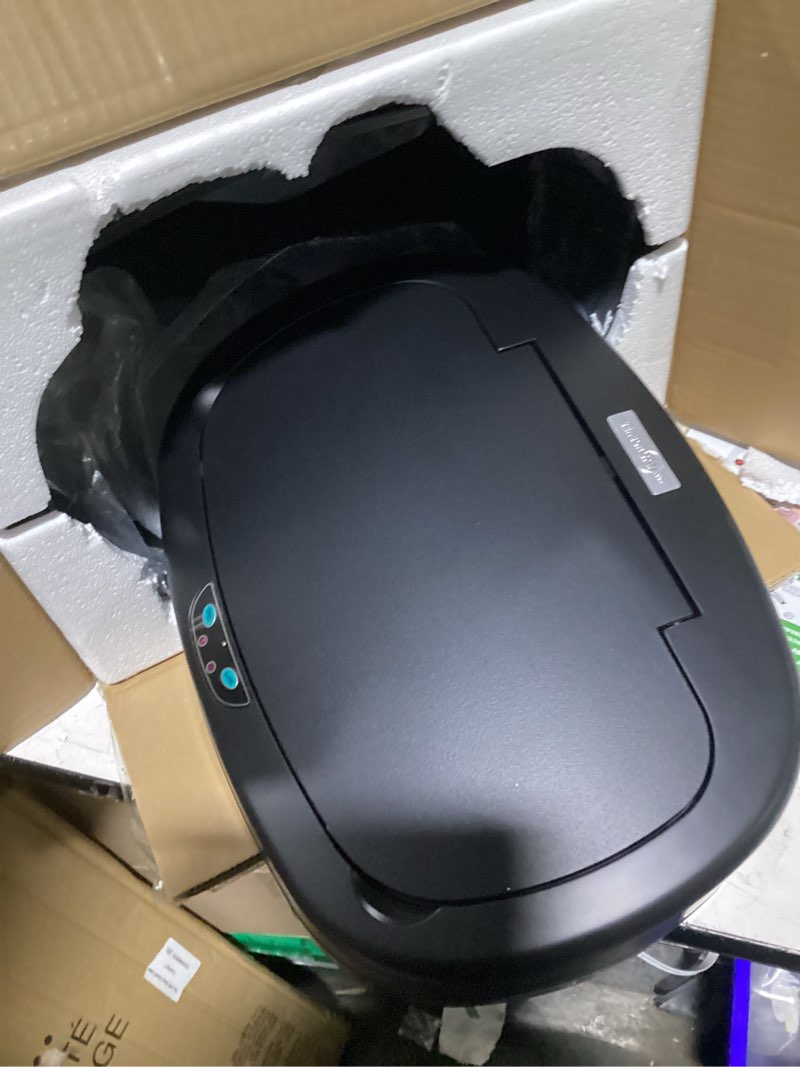 Condition photo showing New/Like New for sensorcan 13 gallon automatic sensor trash can with lid, ac adapter included, absorbx odor control, matte black stainless steel kitchen garbage bin, fingerprint-proof, hands-free operation, oval matte black 13 gal / ac