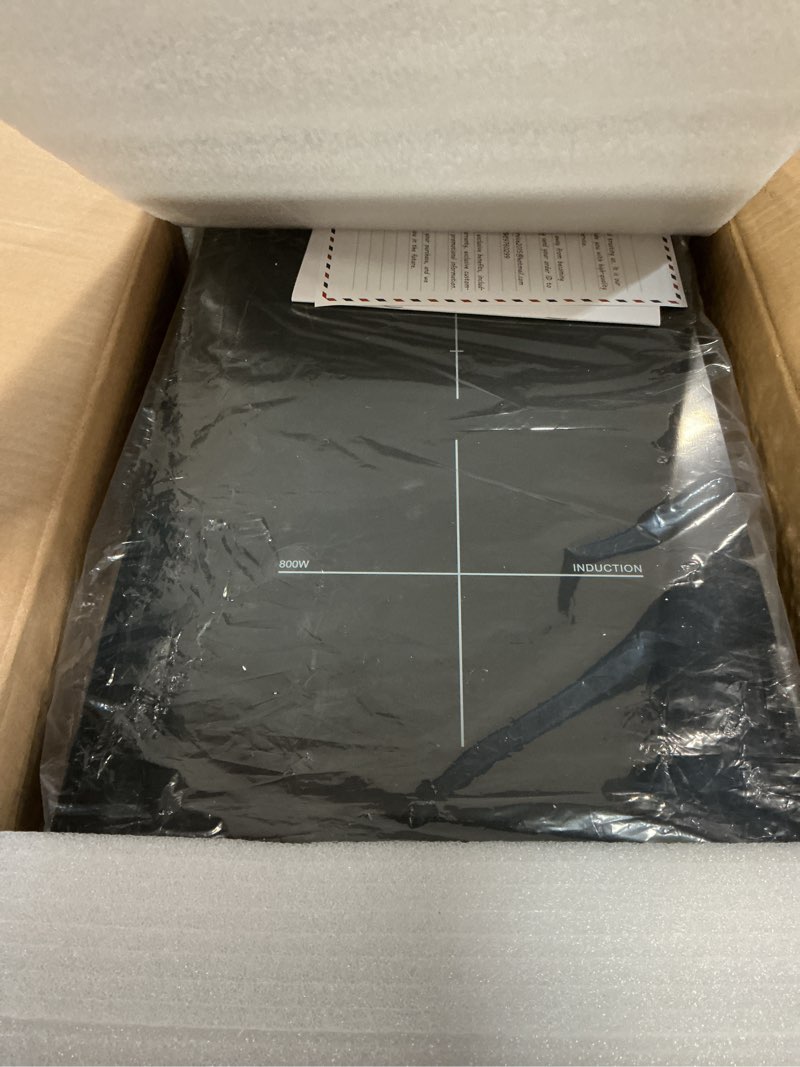 Condition photo showing Good Condition for 2 burner induction cooktop built in/countertop, 110v~120v 1900w double induction cooktop for rv, camping with plug, timer, child lock (black?