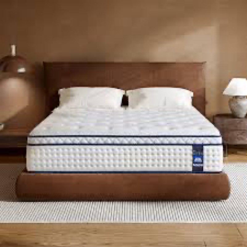 BCNUW King Size Mattress 14 Inch,Medium Firm King Hybrid Mattress in a Box,with Multi-Layer Construc