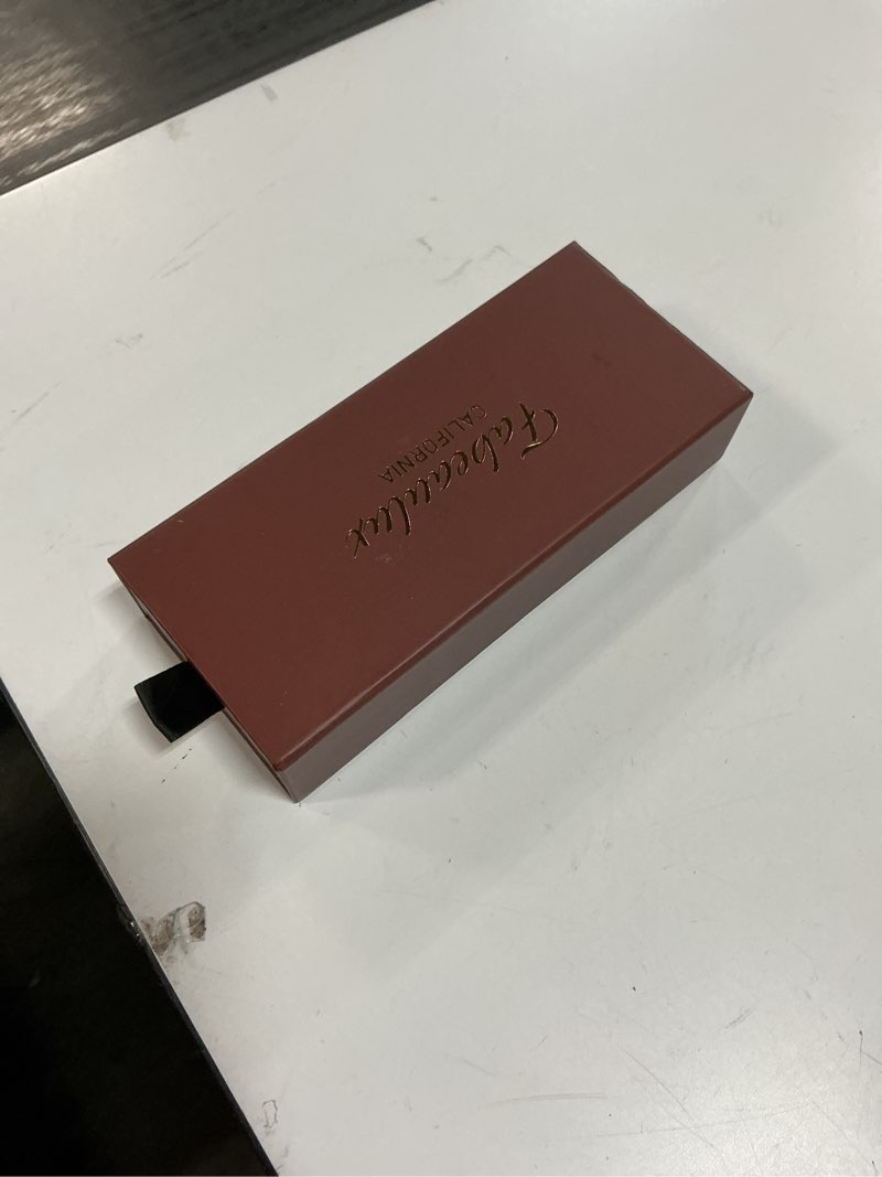 Condition photo showing New/Like New for Premium Clear Round Blue Light Blocking Glasses with Wood Temple, Clip-On Compatible Frame, Unisex Design Gold Amber Orange Night Blue Blocker