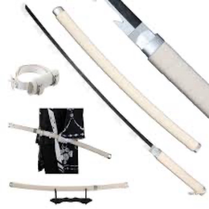 Demon Slayer Sword for Cosplay with Belt Holder Stand, 41 inches (Hashibira Inosuke)