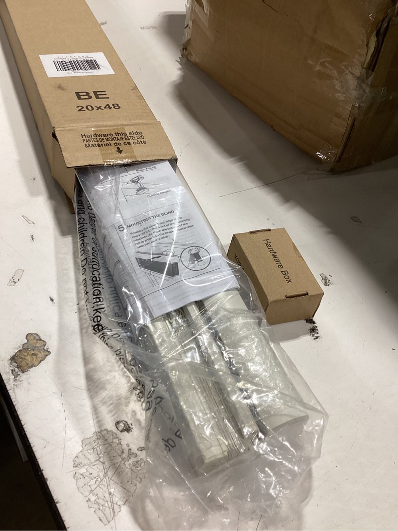 Condition photo showing Good Condition for LazBlinds Cordless Beige 1” Light Filtering Vinyl Mini Blinds, 20" W X 48" H Horizontal Window Blinds for Home, Cordless Shades for Indoor Windows Beige 20"W X 48"H