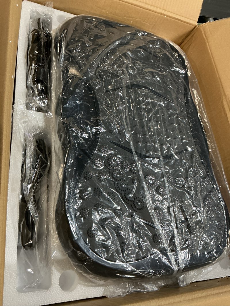 Condition photo showing New/Like New for Vibration Plate Exercise Machine, Lymphatic Drainage Machine for Weight Loss, Lymphatic Drainage & Muscle Recovery, Multiple Speeds with Bluetooth & Remote, Max User Weight 330lbs Pure Black