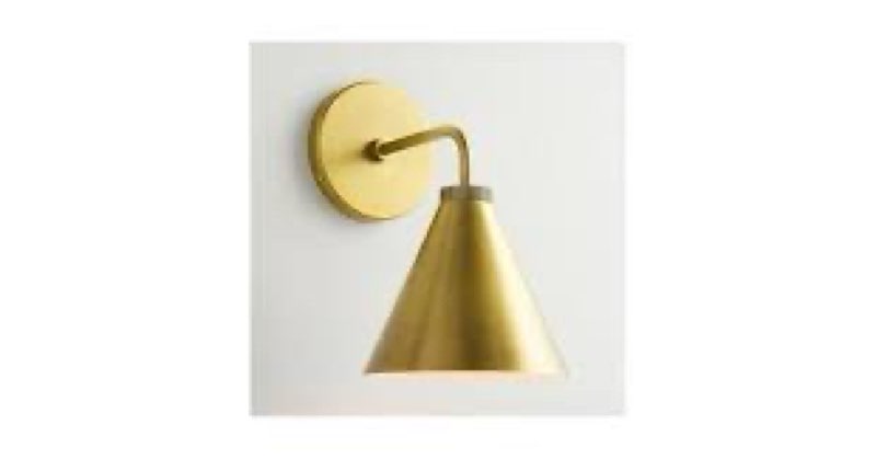 CKENSU Retro Industrial Metal Cone Sconce Light - Vintage-Inspired Modern Gold Wall Sconce with Meta
