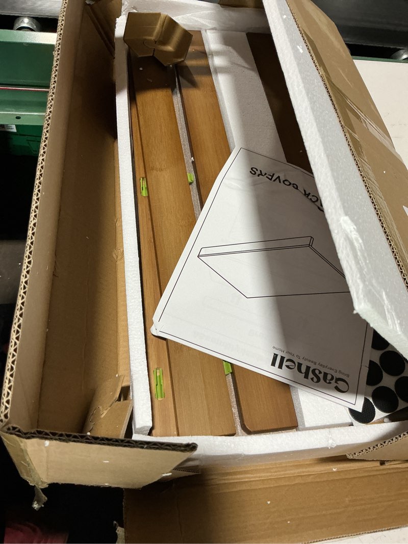 Condition photo showing New/Like New for wire shelf covers, bamboo wire rack covers for pantry, closet (4pcs, 24" w x 12" d) 24"w x 12"d 4