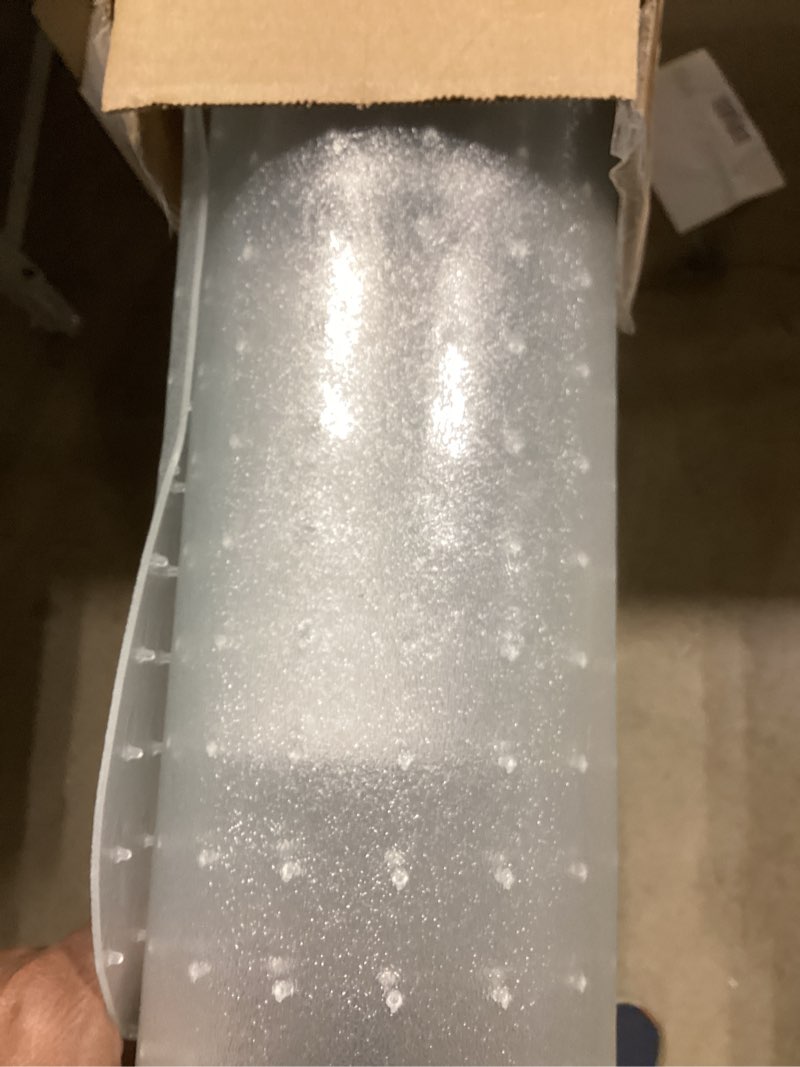Condition photo showing Good Condition for Heavy Duty Office Chair Mat for Carpet Floors & Desk Mat for Carpeted Floors - Clear Floor Protector with Extended Lip | Slip-Resistant, Easy Glide 36"x48" for Low/Flat Pile - Home, Office & Gaming 48*36 with lip