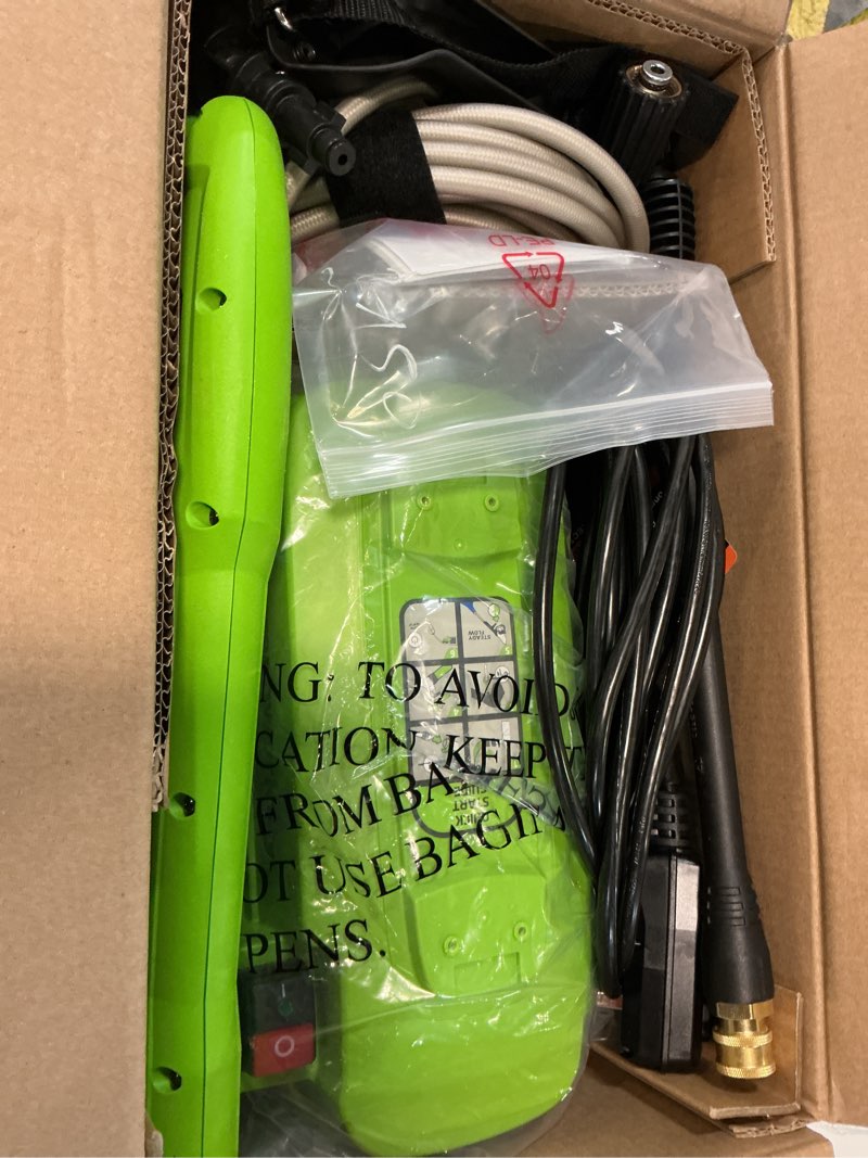 Condition photo showing Good Condition for greenworks 1800-psi 1.2-gpm cold water electric pressure washer with 2 spray tips