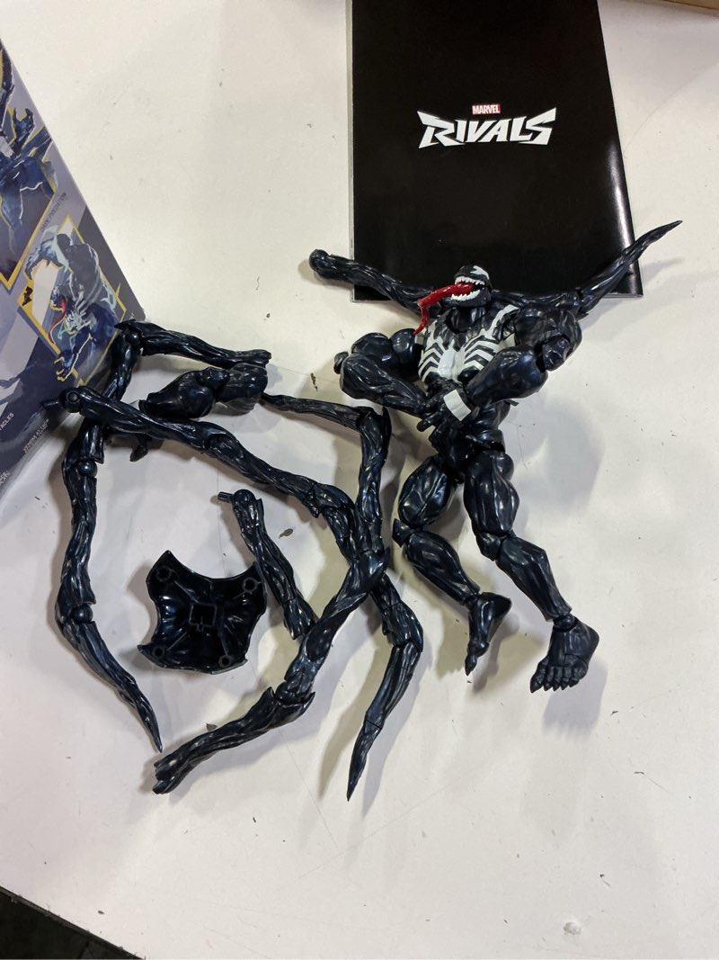 Condition photo showing As Is for blokees champion class - marvel rivals - venom action figure - 185 pieces model kit - 6 inch - 90 po