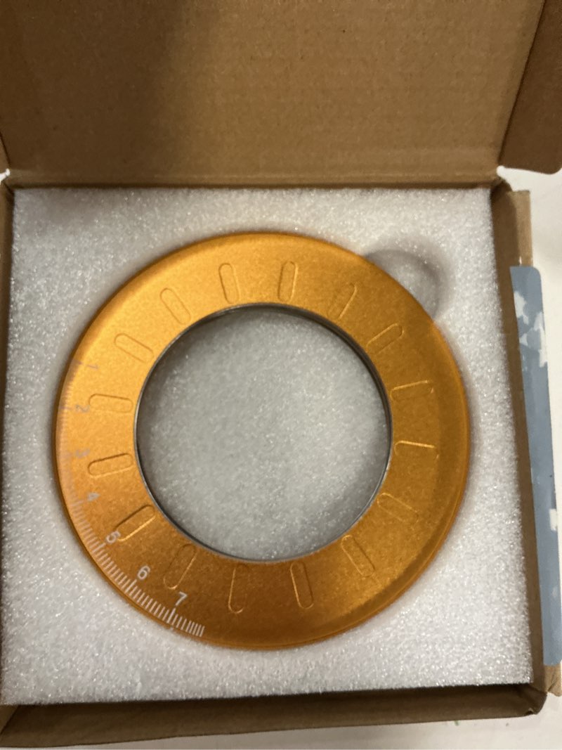 Condition photo showing New/Like New for Adjustable Circle Drawing Maker, Stainless Steel & Aluminum Alloy Rotary Round Template, Measuring & Drawing Ruler, Geometric Plotting Compass Tool(Gold,Size:5 inch)