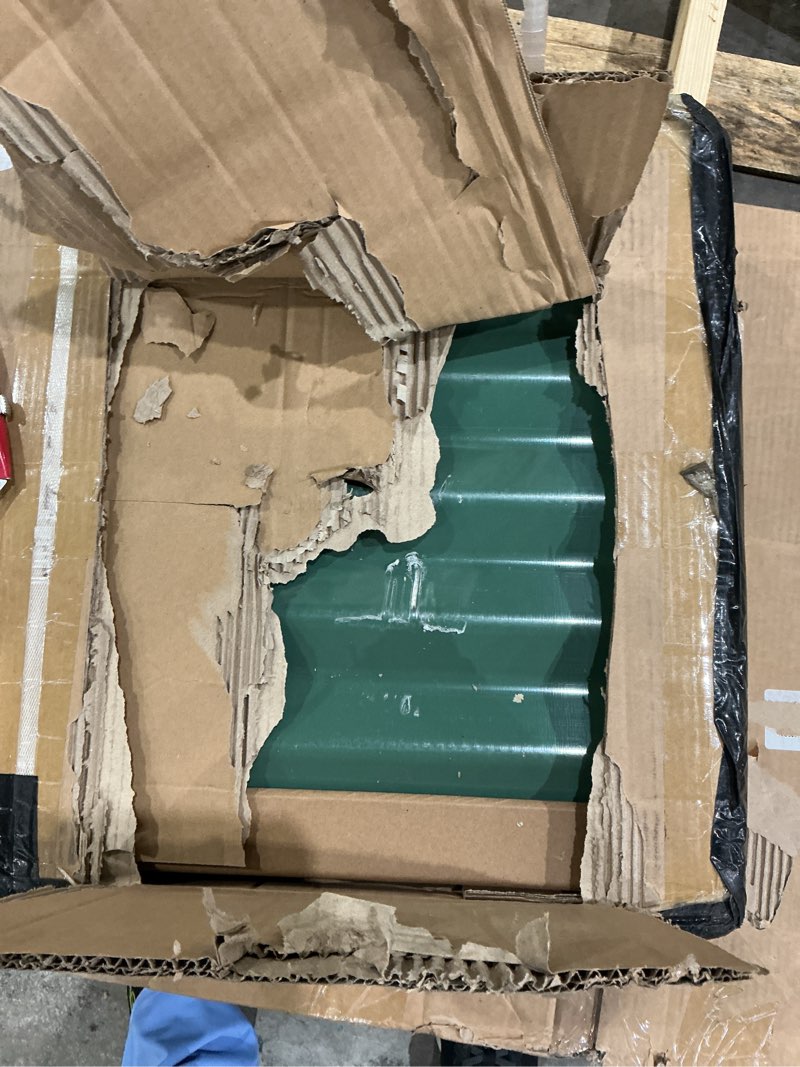 Condition photo showing As Is for garvee 2 pack galvanized raised garden beds - 8p planter box for vegetables, flowers, rust-resistant garden box, easy assembly raised beds, durable planters for outdoor plants, green green-oval 8x2x1.5ft (2 pcs)