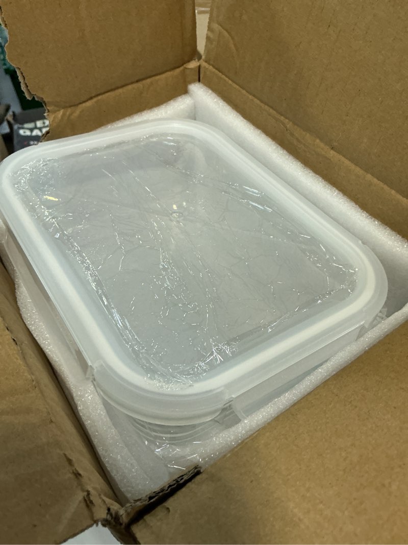Condition photo showing New/Like New for prep naturals glass meal prep containers - oven, microwave & freezer safe - leakproof airtight glass storage containers with lids - for food prep & lunch - pack of 5, 36 oz, square 1 compartment 5 pack - 36oz