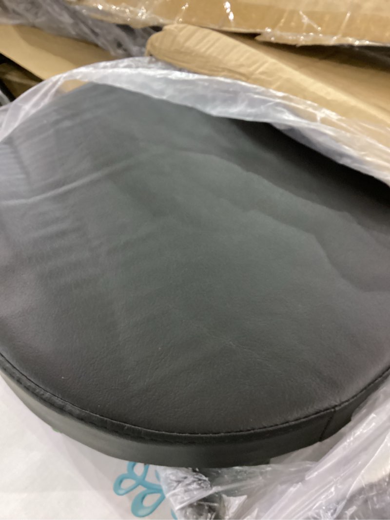 Cushioned Padded Folding Stools, Folding Bar Stool with Backrest, 220lb Capacity, 19 Inch Collapsible Round Portable Foldable Chair for Outdoor Indoor Kitchen Camping Fishing(Black, 2 Pack) Black-2 Pack