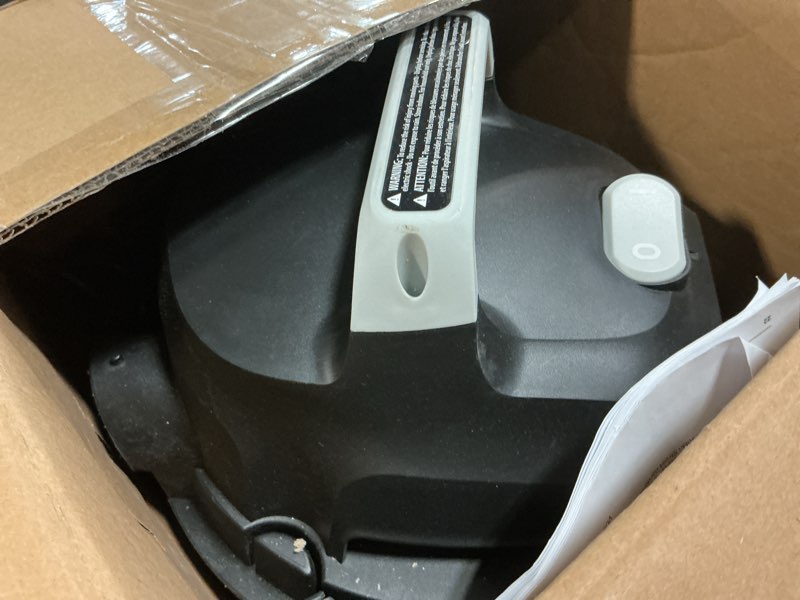 Condition photo showing As Is for amazon basics wet dry vacuum cleaner, 4 gallon shop, 3 hp stainless steel, grey/black