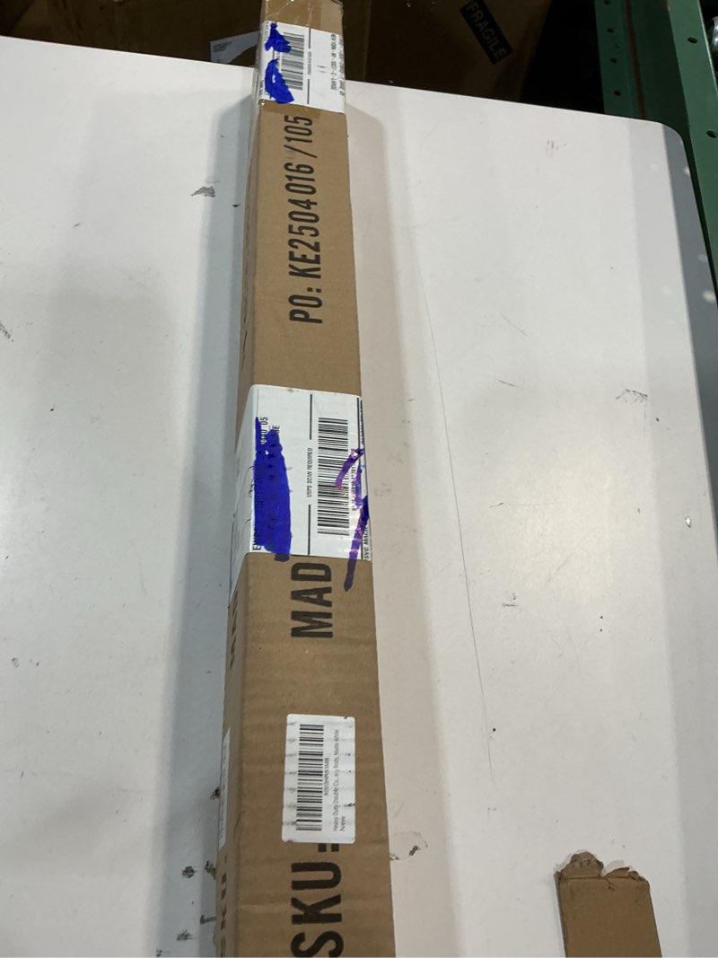 Condition photo showing item condition for Heavy Duty Double Curtain Rods With Cylindrical Cap Finials 36 to 72" Telescoping 1 Inch Diameter Front and 5/8 Inch Diameter Back Window Drapery Rod, Matte White Matte White 36-72"