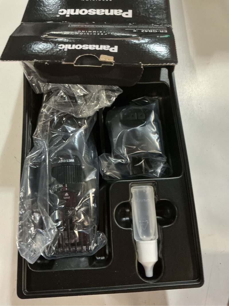 Condition photo showing Good Condition for panasonic cordless beard trimmer for men with precision dial, 19 adjustable length settings, rechargeable battery, washable - er-gb42-k (black) er-gb42-k 0.5-10mm hair length