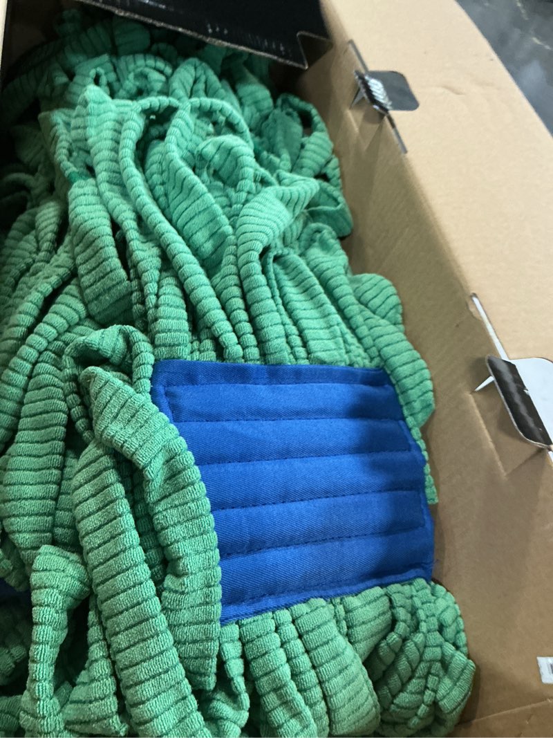 Condition photo showing As Is for hushee 6 pack large microfiber tube mop heads 18 oz heavy duty commercial industrial wet mop head refill reusable machine washable looped end mopheads for hardwood, tile, laminate floors, green green 6