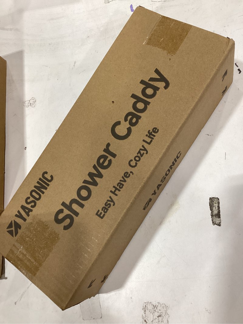Condition photo showing New/Like New for yasonic shower caddy hanging, never rust shower organizer hanging, aluminum shower racks for inside shower with hooks for razor, bathroom organizers and storage with soap holder, bright silver