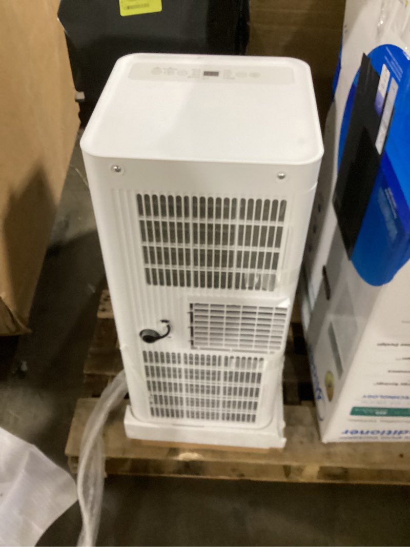 Condition photo showing As Is for midea 7,000 doe btu portable air conditioner, for spaces up to 300 sq. ft.