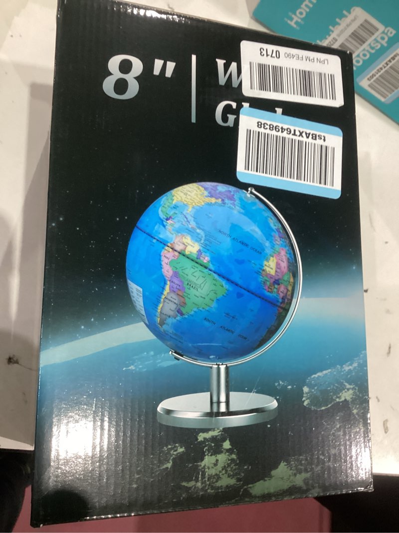 Condition photo showing Good Condition for Voxelure Illuminated World Globe for Children – 8" Globe Lamp with World Map for Kids, Stable Heavy 
