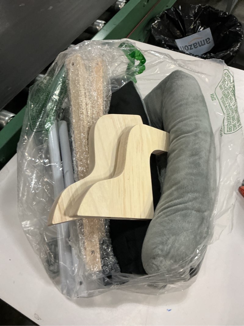 Condition photo showing Good Condition for zakkart cat perch for window sill with bolster - orthopedic hammock design with premium hardwood & robust metal frame - cat window seat for large cats - natural color wood gray bed, xlarge 26.4''w natural color wood with gray bed 26.4''l x 15''w