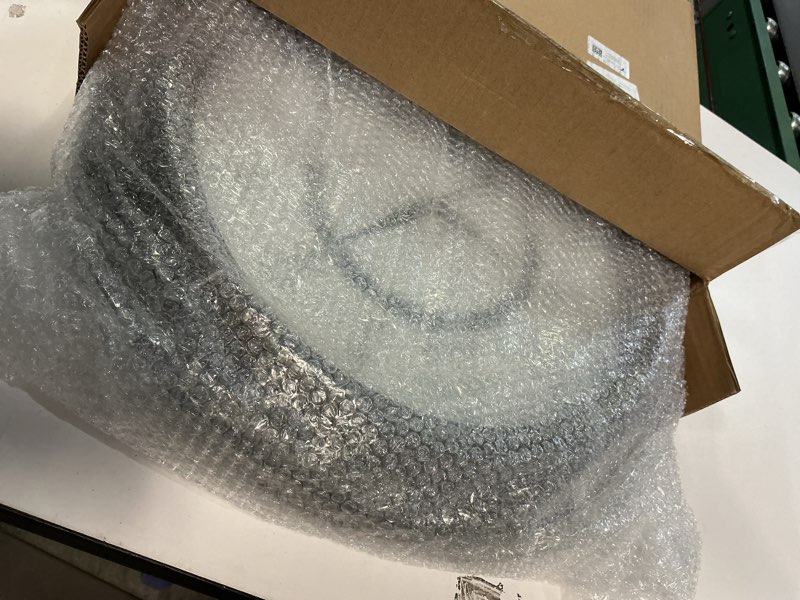 Condition photo showing Good Condition for Illuminated Large Metal Outdoor Clocks Waterproof 18 Inches With AI Auto Light Smart Sensor,Extra Big Indoor Outdoor Wall Clocks With Thermometer & Hygrometer for Patio, Pool, Garden,Porch Grey Oak 18 inch