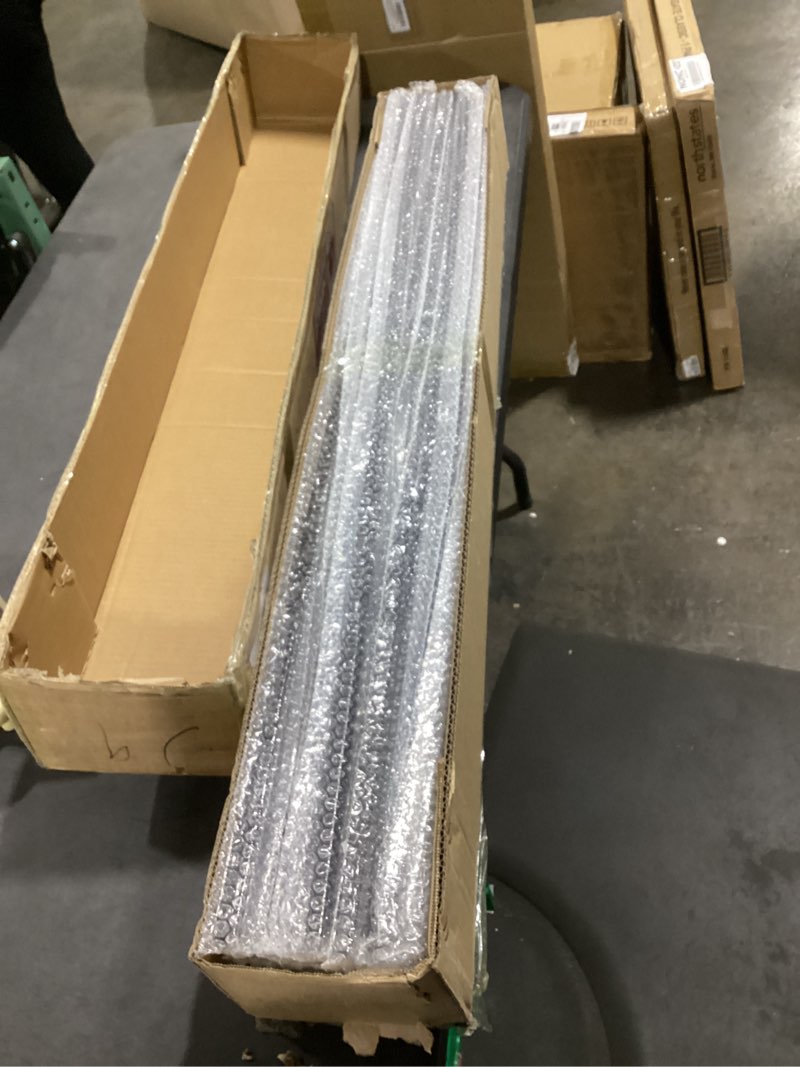 Condition photo showing New/Like New for 16-pack wrought iron balusters for staircase, hollow single basket with double twist 1/2" square metal balusters with 32pcs baluster swivel shoes 16 pack baluster