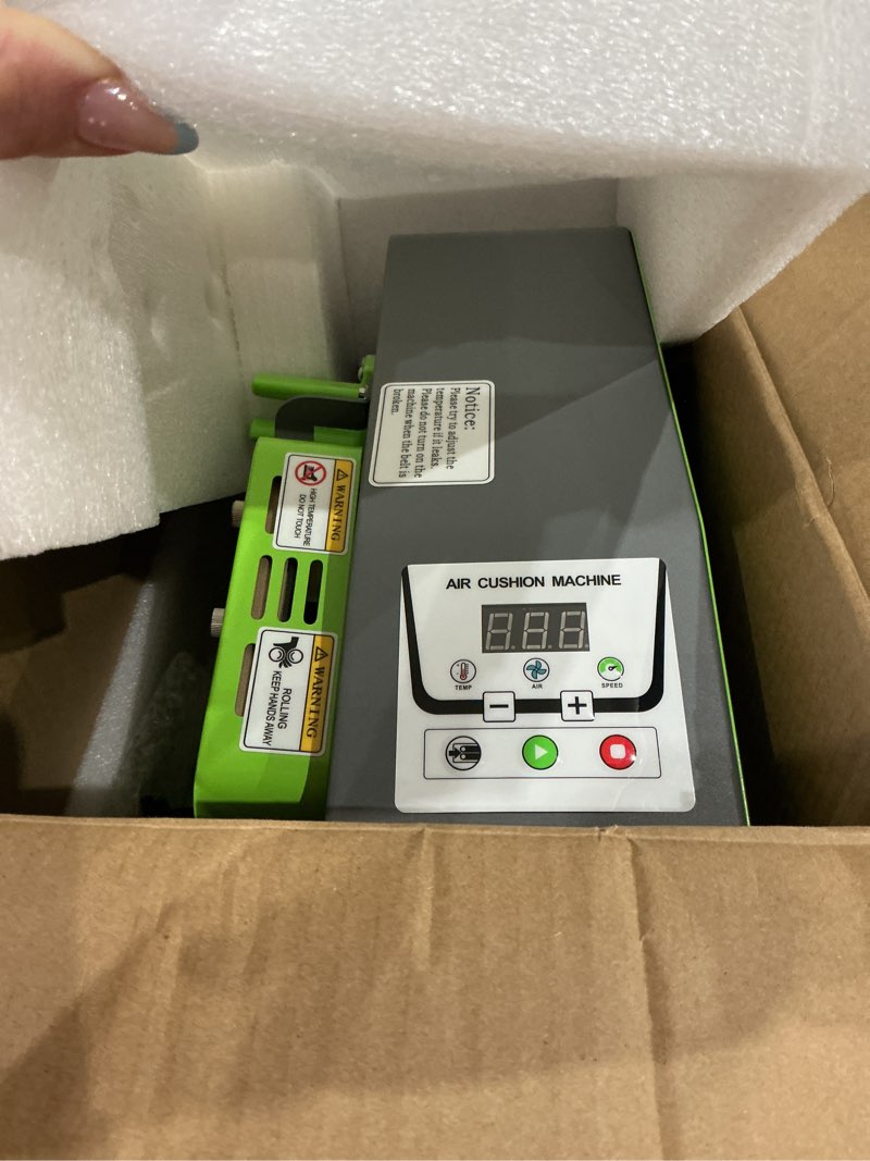 Condition photo showing Good Condition for ?upgraded?lds air cushion machine air pillow maker air bags packing machine air cushion speed 52 ft/min max heating up fastly in 15 seconds d10