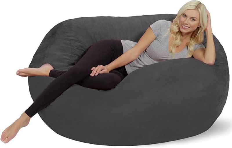 Chill Sack - Bean Bag Lounger, 5-Feet, Charcoal (Only Bag) 