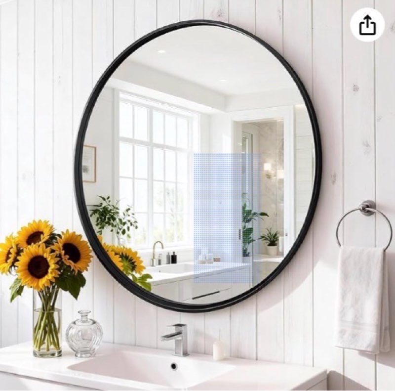 newbulig bathroom mirror, wall mirror with aluminum alloy thin frame, bathroom mirrors for over sink, bedroom, living room, entryway