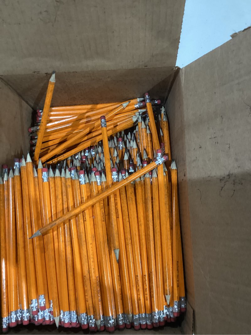 Condition photo showing As Is for Rarlan Wood-Cased #2 HB Pencils, Pre-sharpened, 500 Count Bulk Pack