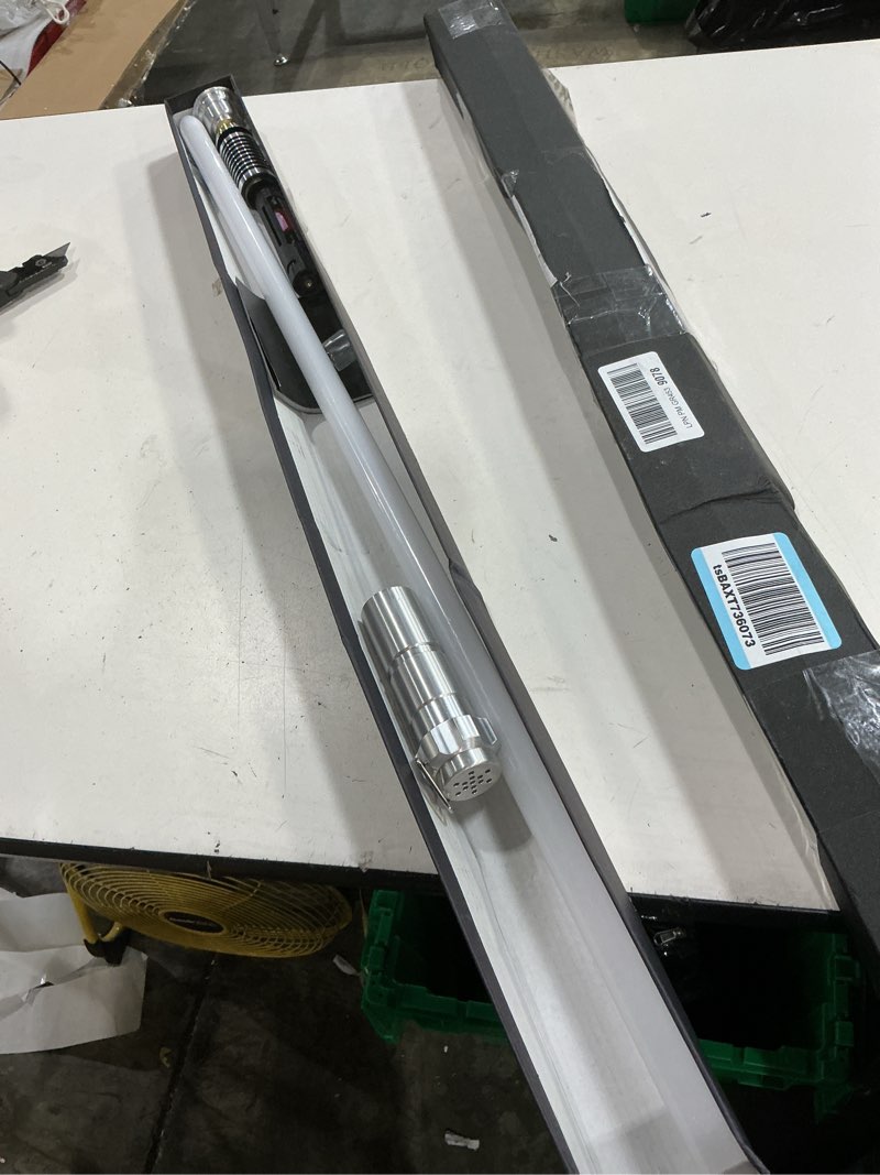 Condition photo showing As Is for cvcbser upgrade app control lk dueling lightsaber, motion control 16 sets sound effects 3 light effects and 16 colors change, smooth swing metal light sabers for adults (rgb-lk)