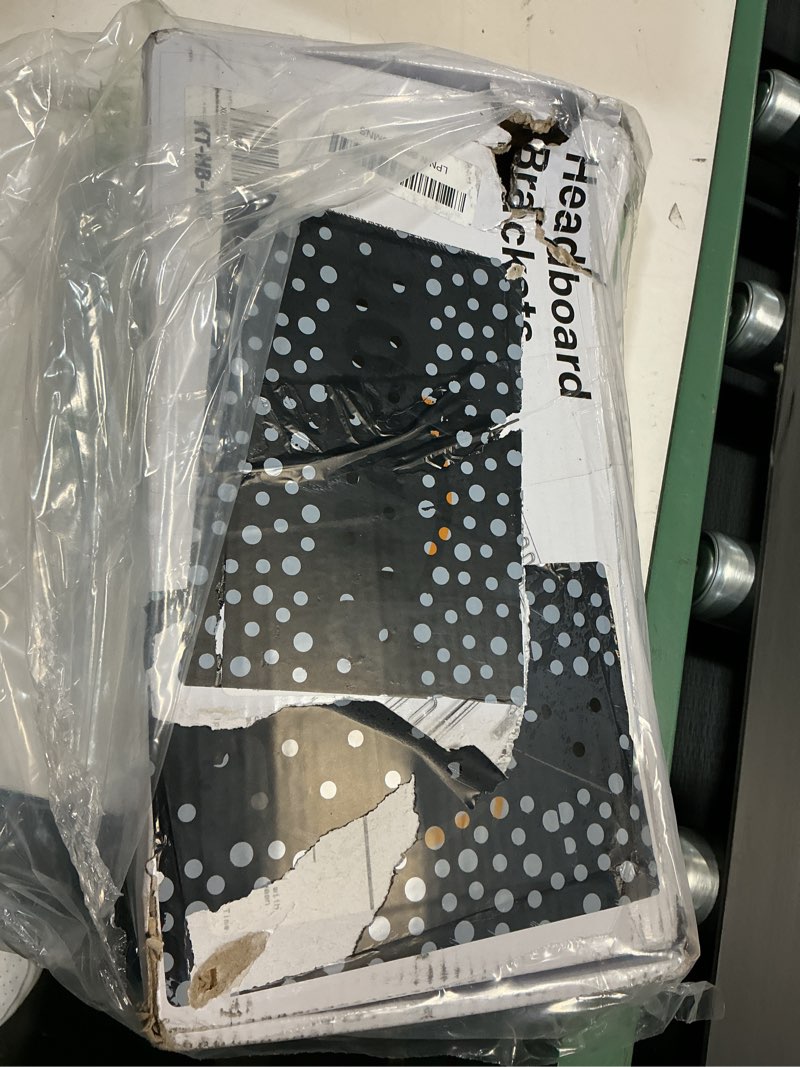 Condition photo showing As Is for headboard brackets for metal bed frame adjustable brackets for headboard with footboard extension kit fit twin full queen king 2 pack matte black 11.8" w x 10" d