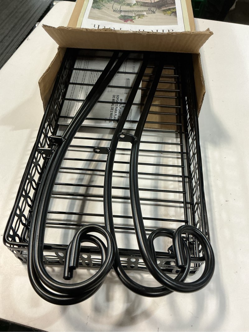 Condition photo showing Good Condition for ( similar ) traditional 2-tier plant stand, iron, black, 26\\\" l x 13\\\" w x 26\\\" h, indoor and outdoor use