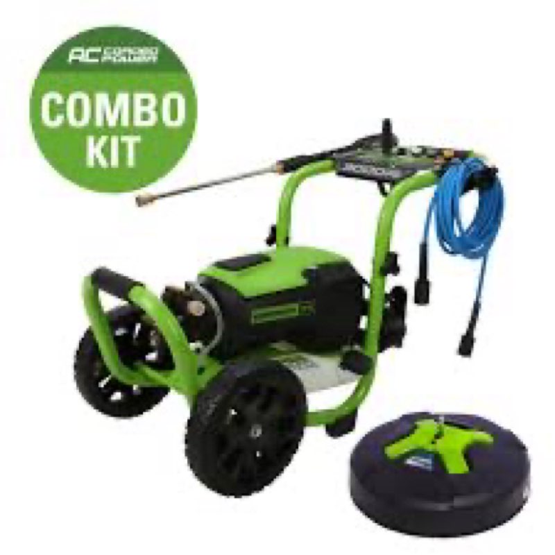 greenworks pro 3000-psi 4.16 lpm (1.1-gpm) cold water electric pressure washer 5110502vt