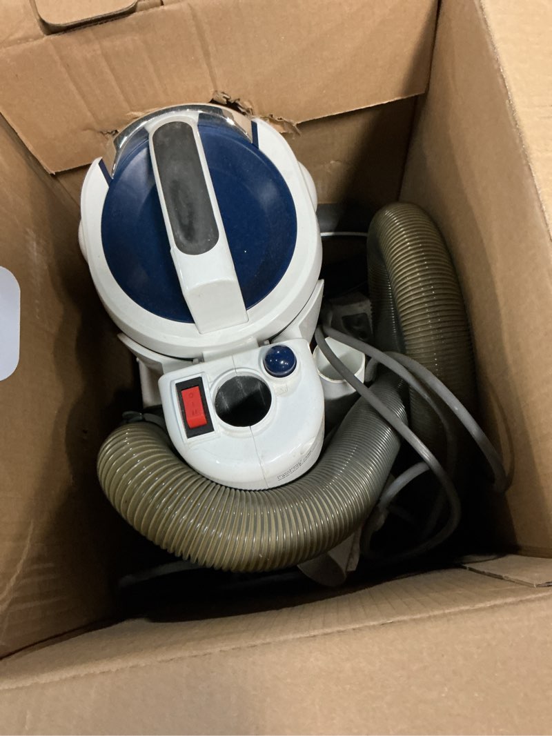 Condition photo showing As Is for shark nv501 rotator professional lift-away upright vacuum with hepa filter, swivel steering, led headlights, wide upholstery tool, dusting brush & crevice tool, white/red