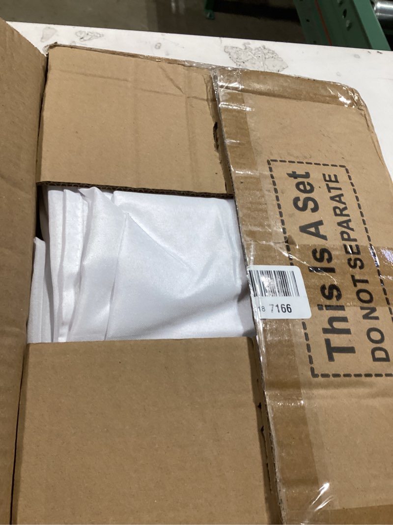 Condition photo showing Good Condition for fitable white tablecloths for rectangle tables, 6 pack - 70 x 120 inches - reusable and washable table clothes for 6-8 ft tables, polyester fabric table covers for wedding, party, banquet white 70x120 in, 6 pack
