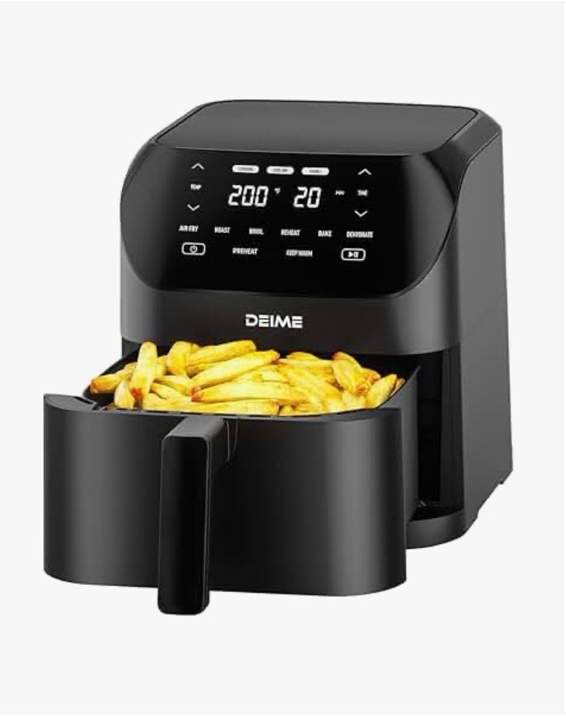 air fryer 6.2 qt large capacity oilless hot air fryers oven 1500w healthy cooker with 8 presets, dig