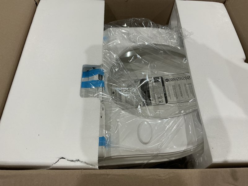 Condition photo showing New/Like New for bio bidet bb2000 electric bidet toilet seat, warm water with air dryer, heated seat with sensor and slow close lid, night light, remote control, round, white round premium bidet