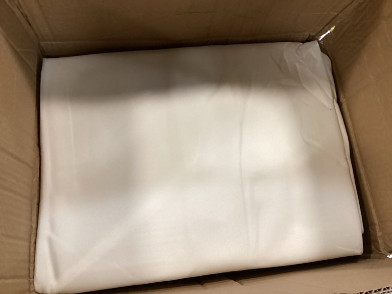 Condition photo showing Good Condition for fitable 8 pack round tablecloths: stain resistant wrinkle free circle table clothes, washable reusable polyester table covers for wedding party birthday banquet reception(ivory, 120 inch) ivory 120 in round, 8 pack