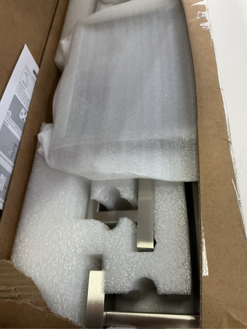 Condition photo showing Good Condition for TNOMS Bathroom Towel Bar Set 5 Pieces Brushed Nickel Square Modern Bathroom Hardware Set,Stainless Steel Wall Mounted 23.6-Inch