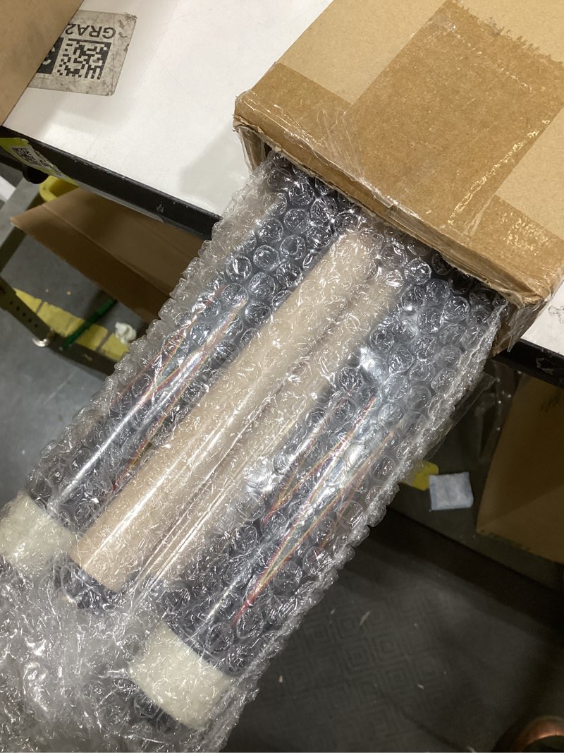 Condition photo showing New/Like New for 58" Pool Cue Sticks Set of 4, Maple Shaft 13mm Tip, Decals Pattern Butt with Nylon Wrap