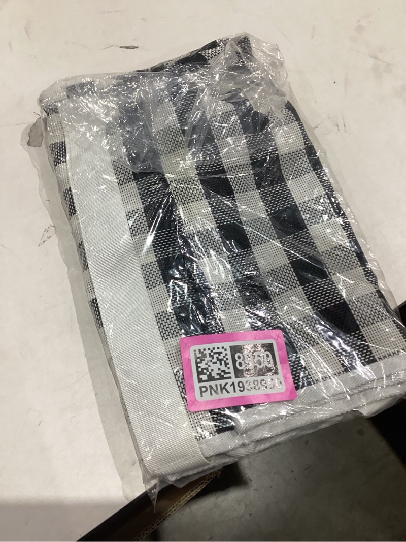 Condition photo showing New/Like New for Beach Tote Bag for Women, Lightweight Foldable Waterproof Mesh Pool Bag Black and White Plaid