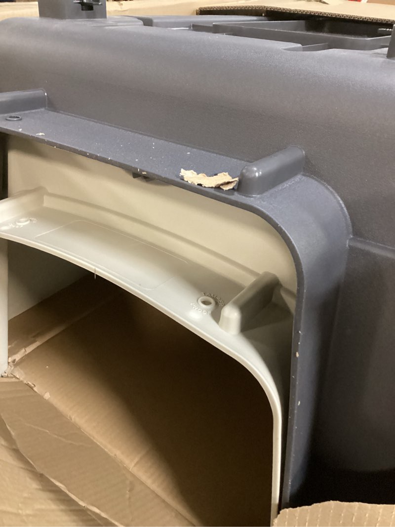 Condition photo showing As Is for SportPet Designs Plastic Kennels Rolling Plastic Wire Door Travel Dog Crate, XXL 2e) XX-Large (Cream/Gray)