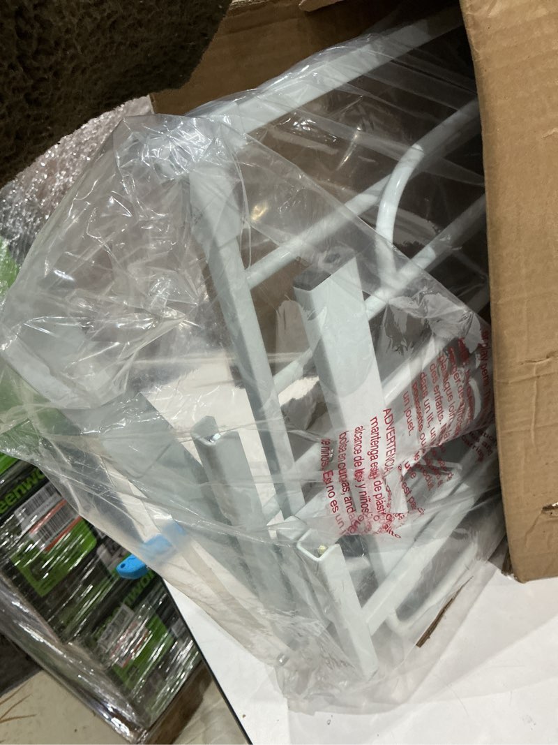Condition photo showing Good Condition for regalo safety baby gate 56 inch extra wide for doorways & bottom of stairs, pressure mount design for babies, toddlers & pets, tested & safe for 30 years, american designed, american owned, white white 29-56"w x 30"h