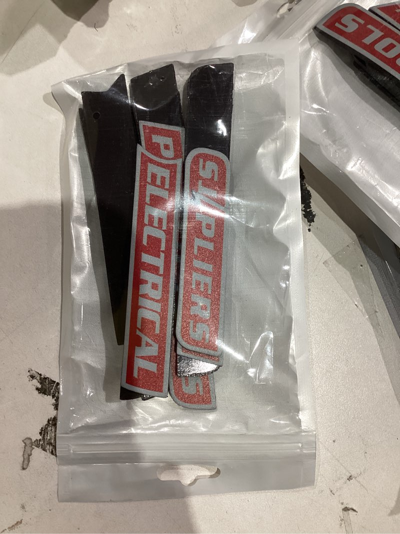 Condition photo showing New/Like New for Magnetic Tool Box Labels, Reusable Heavy Duty Magnetic Toolbox Labels for Garage, Workshop, Storage Bins, 12 Pcs/Black Black Regular Thickness 12